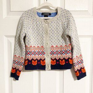 Lands' End Knit Cardigan Cat Print Size S (4)